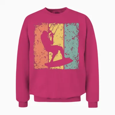 Kitesurfing Retro Unisex Sweatshirt - Heliconia