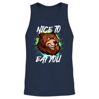 Nice to Eat You Nature Boy Mountain Lover Unisex Tank Top - Navy – 2