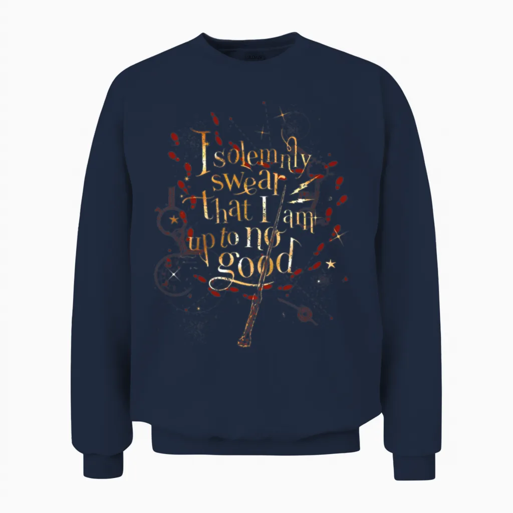 Harry Potter Harry Potter I Solemnly Swear Unisex Sweatshirt in Navy