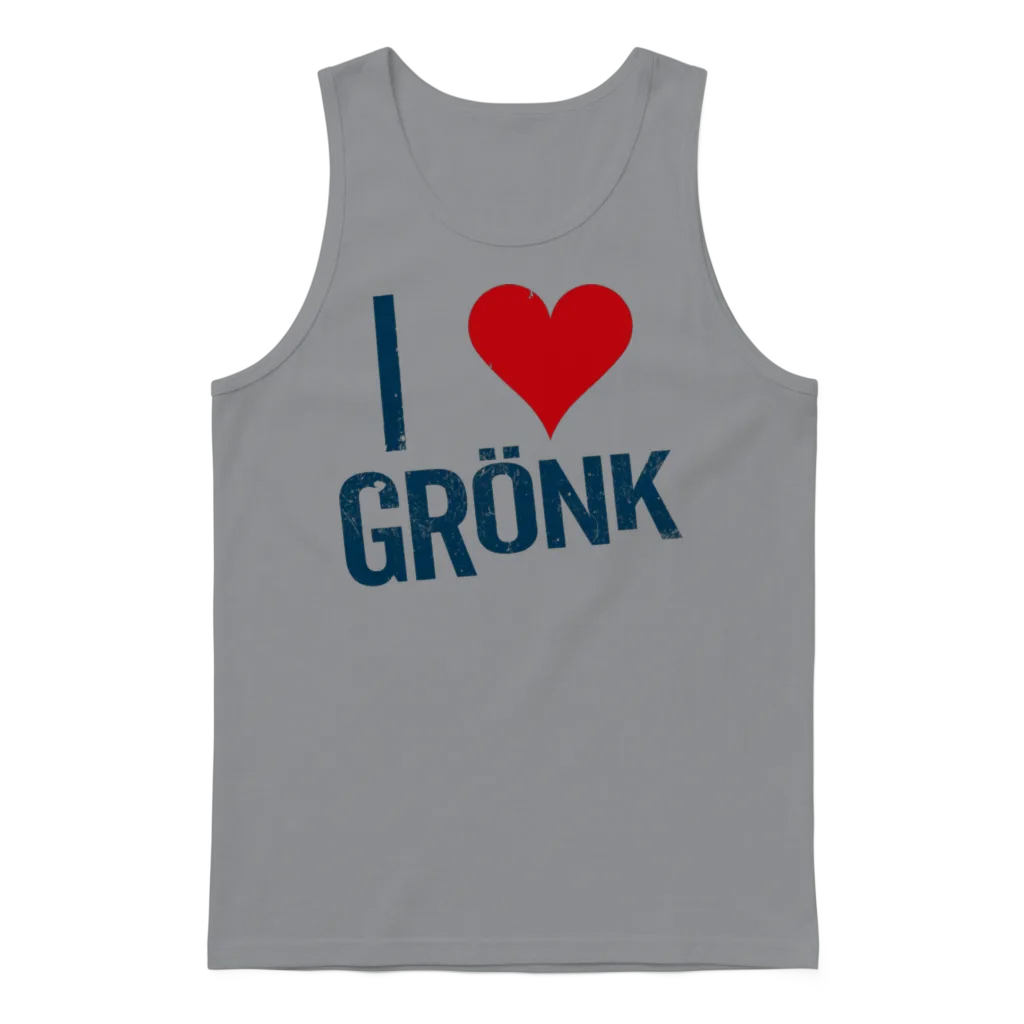 I Heart Gronk Unisex Tank Top - Sport Grey