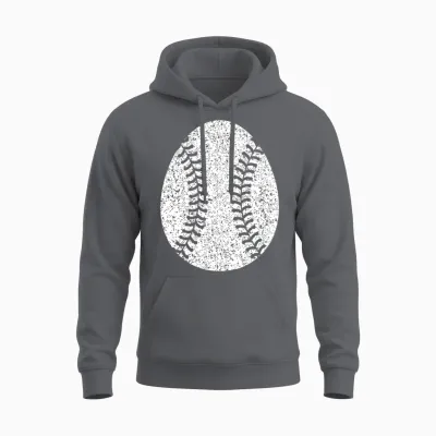 Baseball Happy Easter Egg Hunting Cute Sport Lover Unisex Hoodie - Charcoal