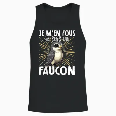 Je M'en Fous Je Suis Un Falcon - Sweet Falcon T-Shirt, Black, S Unisex Tank Top - Black
