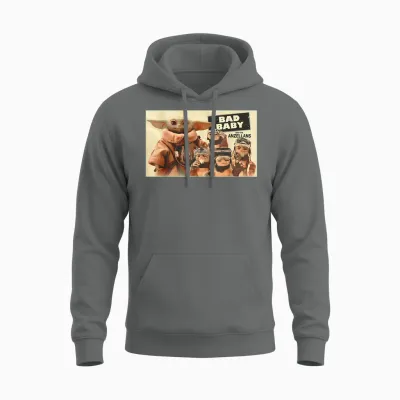 Star Wars the Mandalorian and Grogu Bad Baby & the Anzellans Unisex Hoodie - Graphite Heather