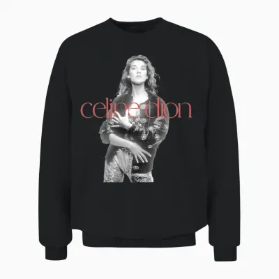 Photo Officielle Du Logo Rouge Celine Dion T-Shirt Haut De Gamme Unisex Sweatshirt - Black