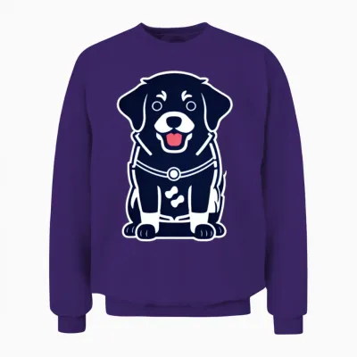 Cute Dog Unisex Sweatshirt - Purple