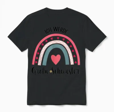 Ich Werde Große Schwester Kinder Große Schwester Unisex T-Shirt - Black