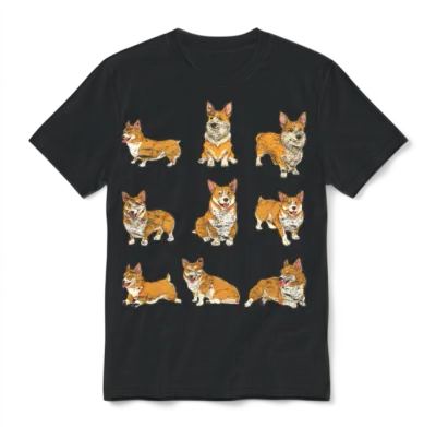 Dog Lover Dog Lover Dog Gift Corgi Unisex T-Shirt - Black