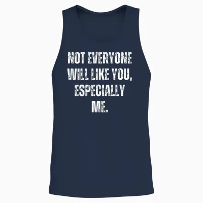 Funny Saying Unisex Tank Top - Navy