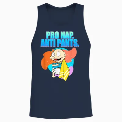 Tommy Pickles - Pro Nap. Anti Pants. Unisex Tank Top - Navy