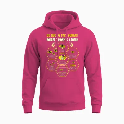 Free Time Beekeeper Nest Bees Activities Beekeeping T-Shirt, Black, S Unisex Hoodie - Heliconia