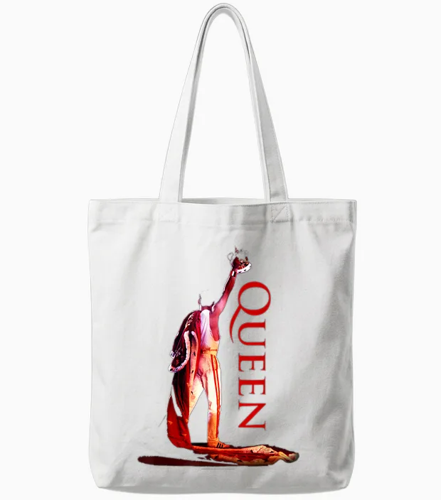 Queen Official Crown Colour T-Shirt, Black Tote Bags in White