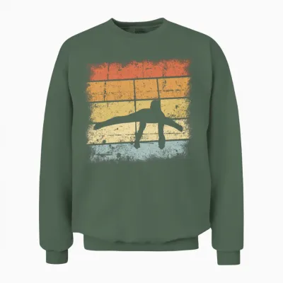Gymnastics Retro Unisex Sweatshirt - Military Green