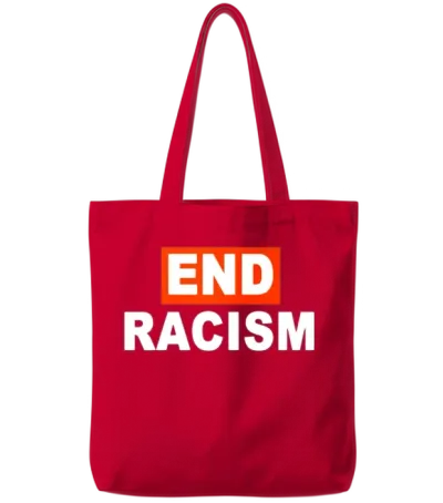Nfl End Racism Tote Bags - Red