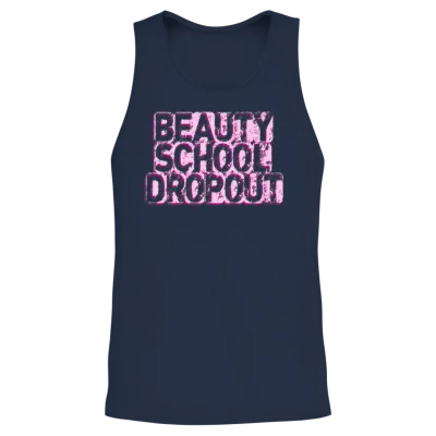 Beauty School Dropout Pink Girls Unisex Tank Top - Navy