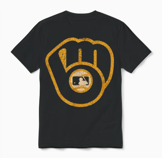 Vintage Brewers Retro Classic Gifts for Men Women Unisex T-Shirt in Black
