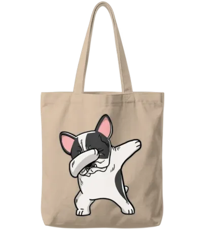 Dab Dog Tote Bags - Natural