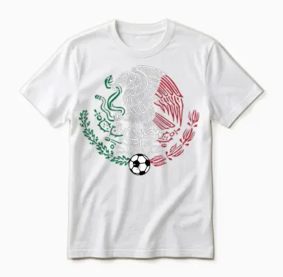 Mexico Mexican Eagle Men Women Boys Girls Unisex T-Shirt - White
