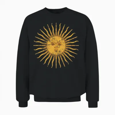 Argentina Sun Unisex Sweatshirt - Black