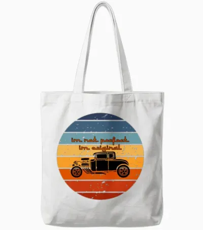 Retro Car Tote Bags - White
