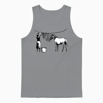 Funny Zebra Stripes Unisex Tank Top - Sport Grey