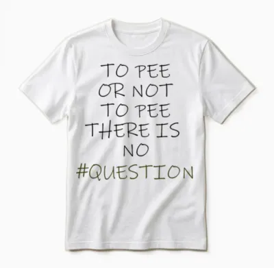 To Pee or Not to Pee Retro Unisex T-Shirt - White