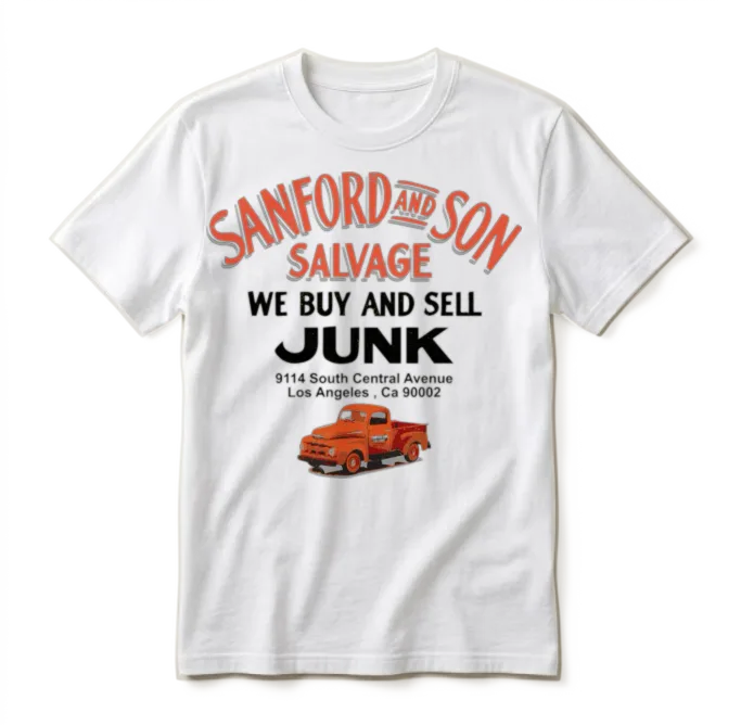 Sanford & Son Classic Tv Salvage Unisex T-Shirt - White