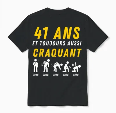Idée Cadeau Humour 41e Anniv 1985 Anniversaire 41 Ans Homme Unisex T-Shirt - Black