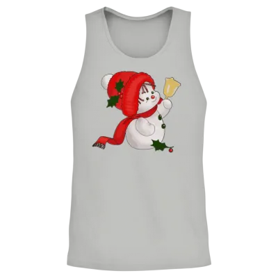 Snowman Cute Funny Unisex Tank Top - Ash