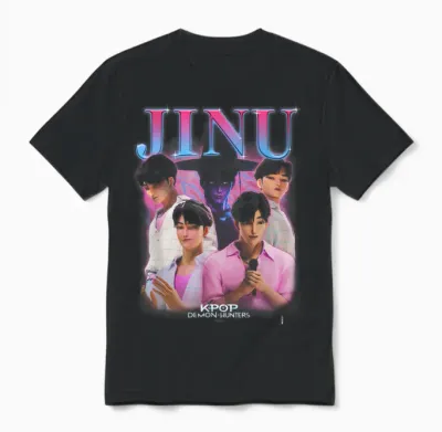 Kpop Demon Hunters Jinu Heartthrob Officially Licensed Unisex T-Shirt - Black
