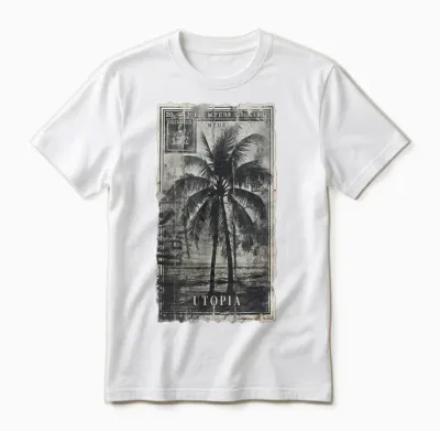 Palm Trees Palm Tree Beach Sea Sun Holiday Summer Unisex T-Shirt - White