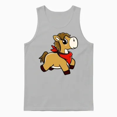 Bandana Horse Unisex Tank Top - Ash