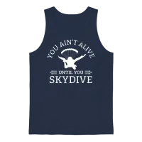 Skydive, Skydiving, Skydiver Unisex Tank Top - Navy – 1