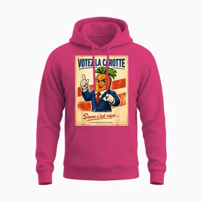 Vote the Carrot – Political Humor Vintage Retro Unisex Hoodie - Heliconia