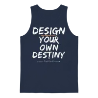 Design Your Own Destiny. Unisex Tank Top - Navy – 1