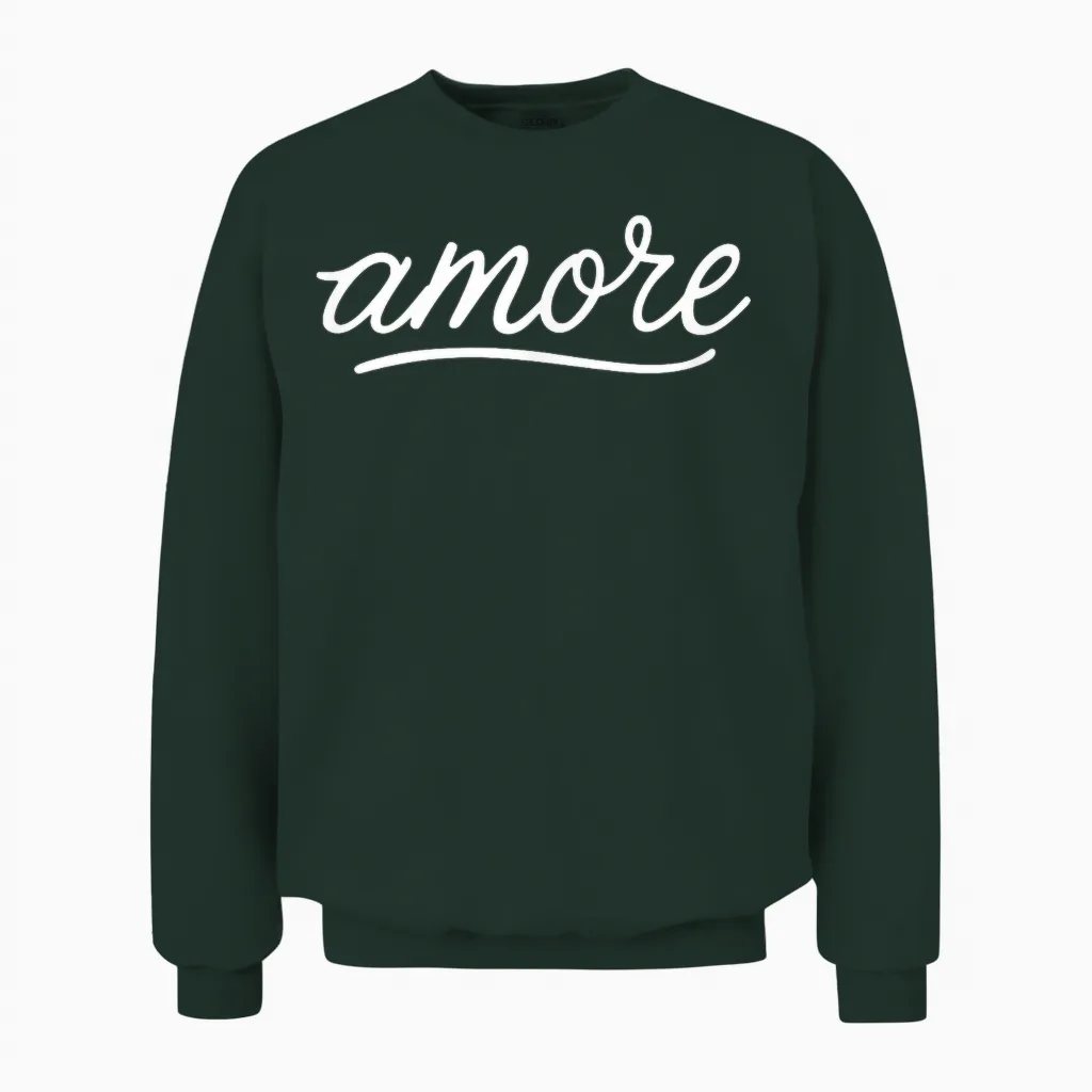 Amore T-Shirt, Black, S Unisex Sweatshirt in Forest