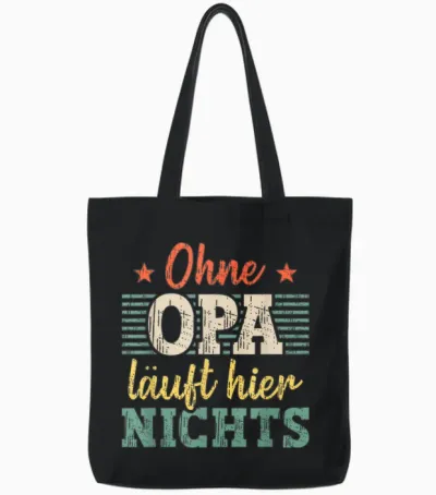 Ohne Opa Läuft Hier Nichts Bester Opa Tote Bags - Black