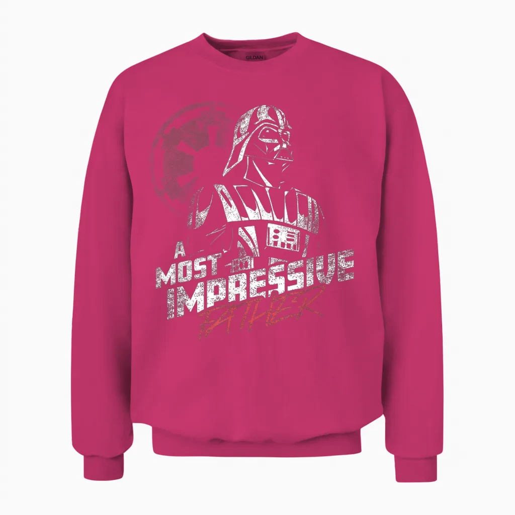 Star Wars Father's Day a Most Impressive Father Grunge Art Unisex Sweatshirt in Heliconia