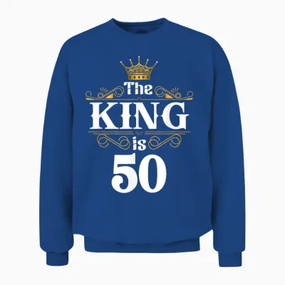 50 Ans Anniversaire Roi Vintage Anniversaire 50 Ans Homme Unisex Sweatshirt - Royal
