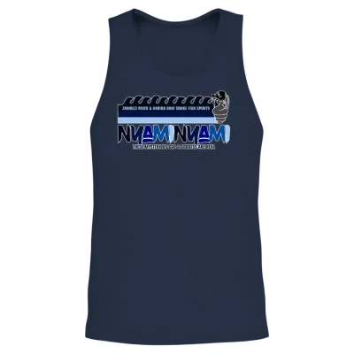 Nyaminyami Og 3 Color Waves Unisex Tank Top - Navy