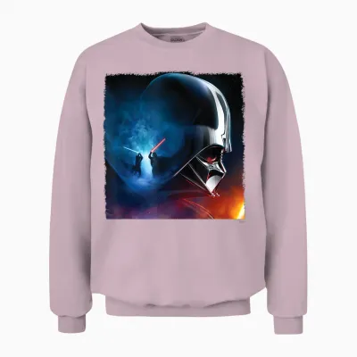 Star Wars Obi-Wan Kenobi vs Darth Vader T-Shirt, Black Unisex Sweatshirt - Light Pink
