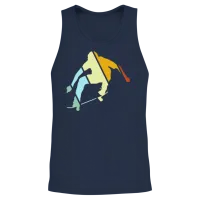 Skater Retro Unisex Tank Top - Navy – 2