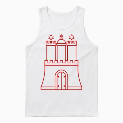 Crest of Hamburg – Germany City Coat of Arms Unisex Tank Top - White