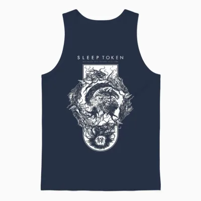 Sleep Token Tpwbyt Sigil Brown Unisex Tank Top - Navy