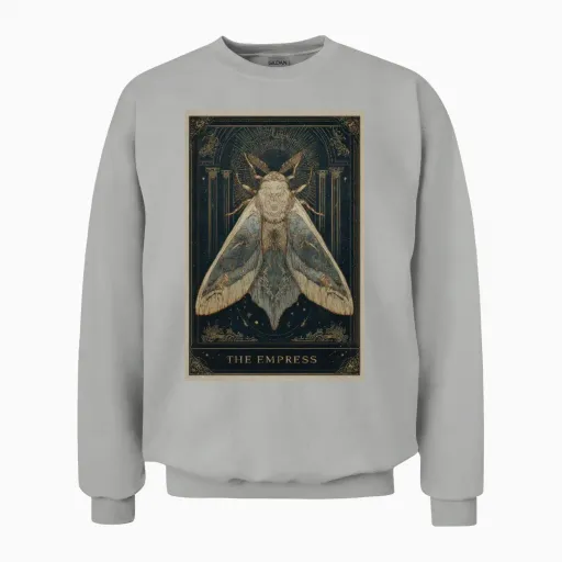 The Empress Tarot Moth Unisex Sweatshirt - Ash