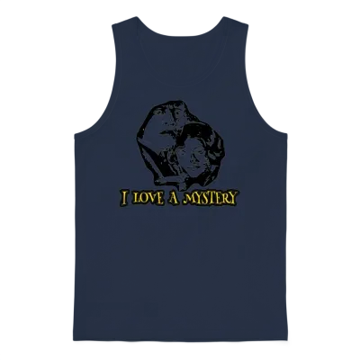 I Love a Mystery Unisex Tank Top - Navy