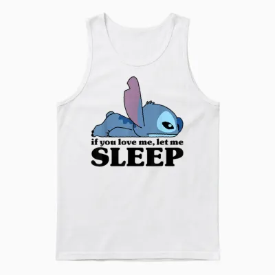 Lilo & Stitch - Sleepy Stitch Unisex Tank Top - White
