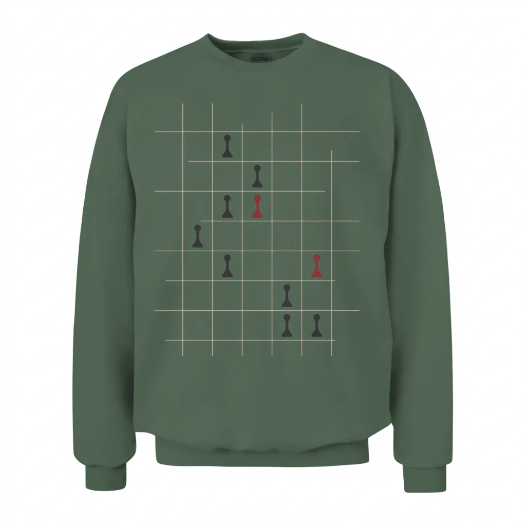 Chess Game Unisex Sweatshirt - Military Green