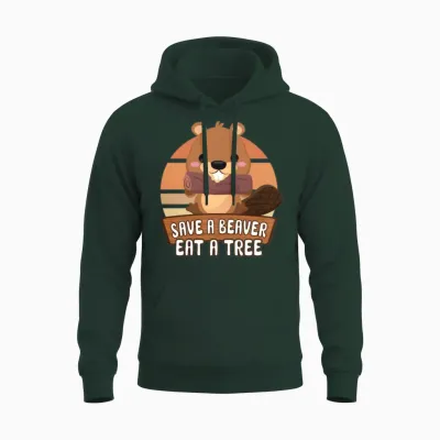 Beaver Fan Beaver Lover Funny Beaver Gift Unisex Hoodie - Forest