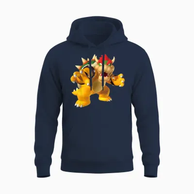 Super Mario Bowser Unisex Hoodie - Navy