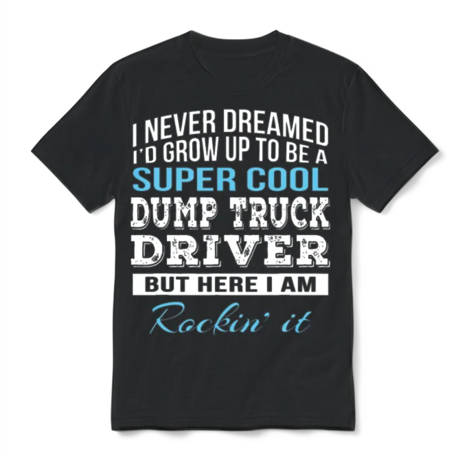 Funny Dump Truck Driver โ Truckers Unisex T-Shirt - Black